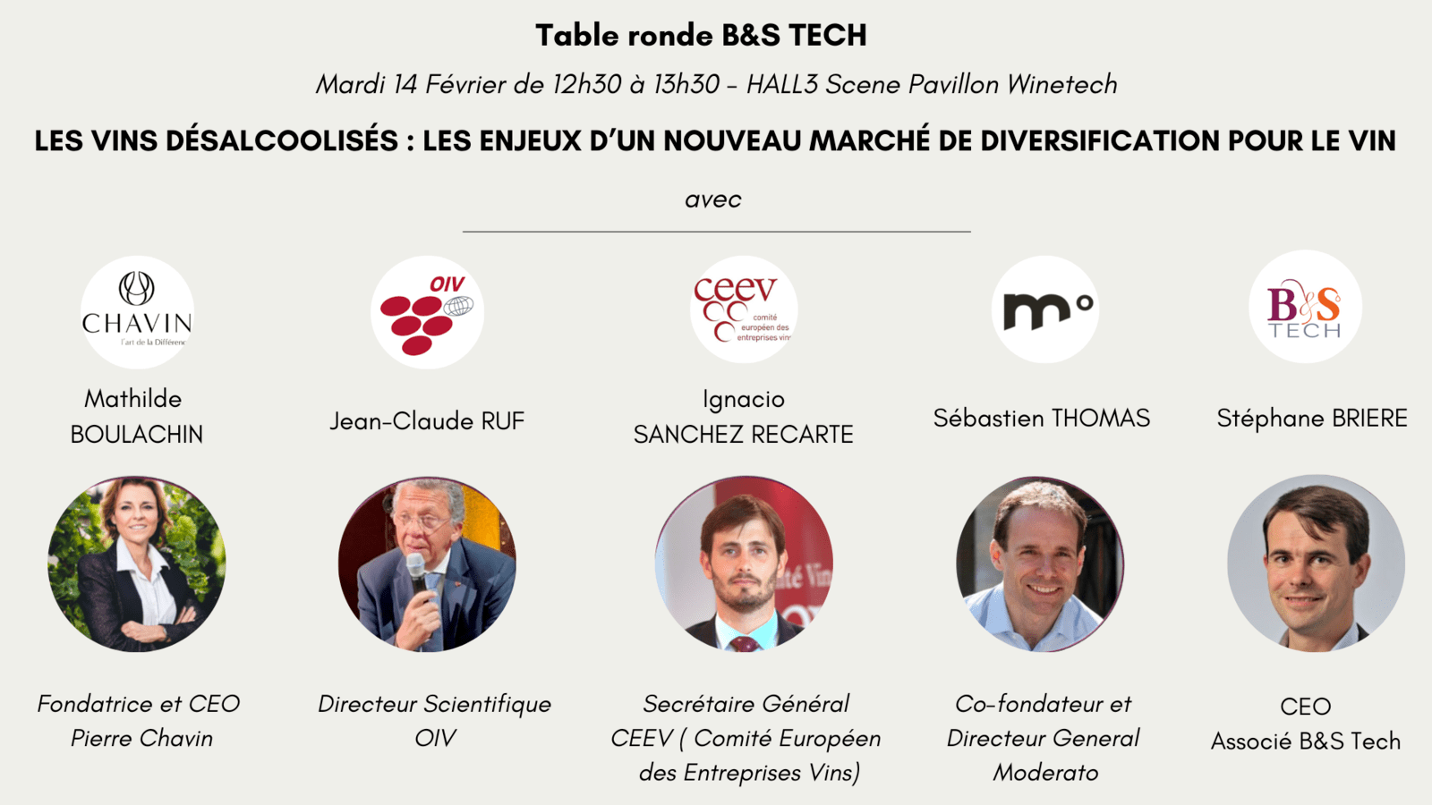 Table ronde : Les vins désalcoolisés : les enjeux d’un nouveau marché de diversification pour le vin.